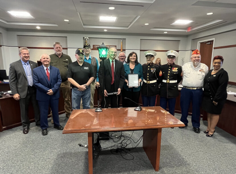 County recognizes veterans with Operation Green Light